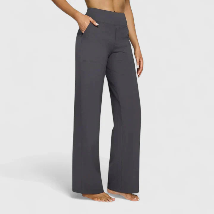 Amélie | Pantalon Droit Taille Élastique pour Quotidien