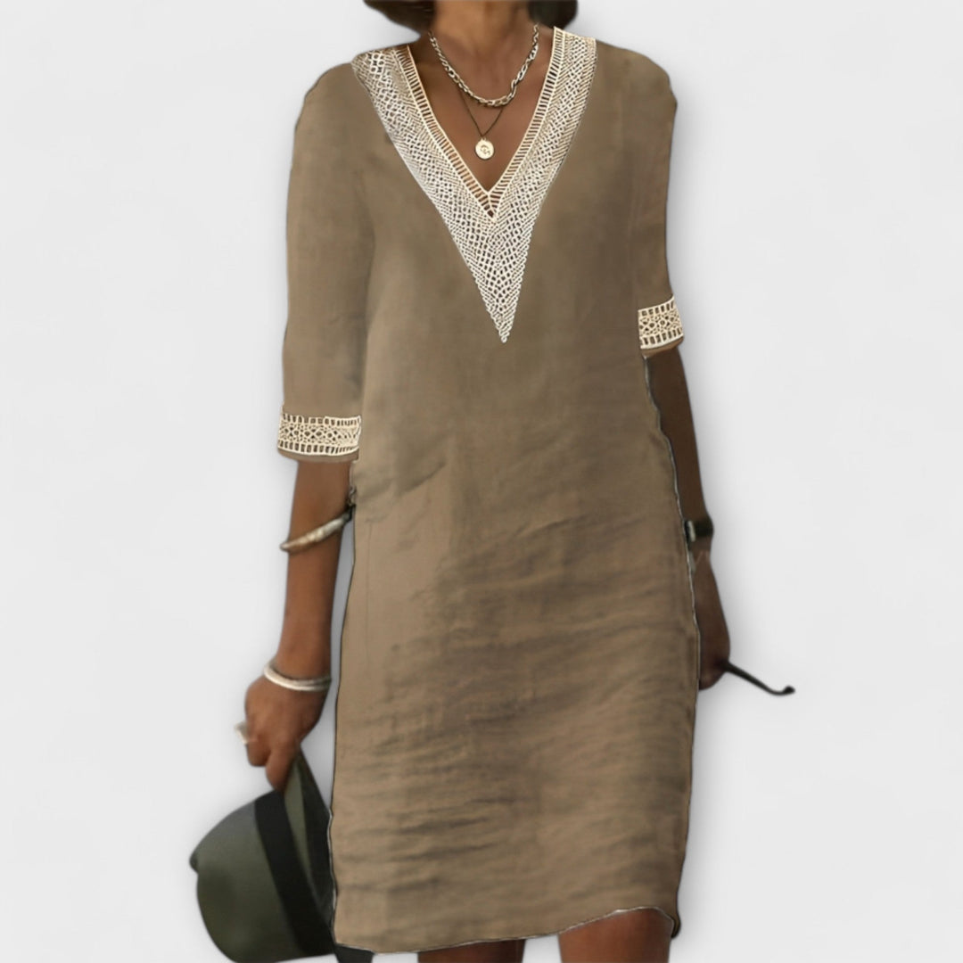 Orlane | Robe Crochet Fluide Manches Longues
