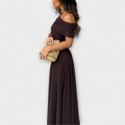 Émeline | Robe Longue à Une Épaule en Maille