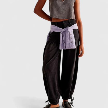 Palmine | Pantalon Large Plissé Fluide