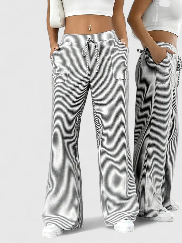 Jennifer | Pantalon Léger d’Été Taille Élastique
