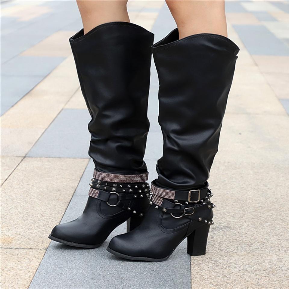 Paméline | Bottes Hautes Genou Souples Talon Bloc