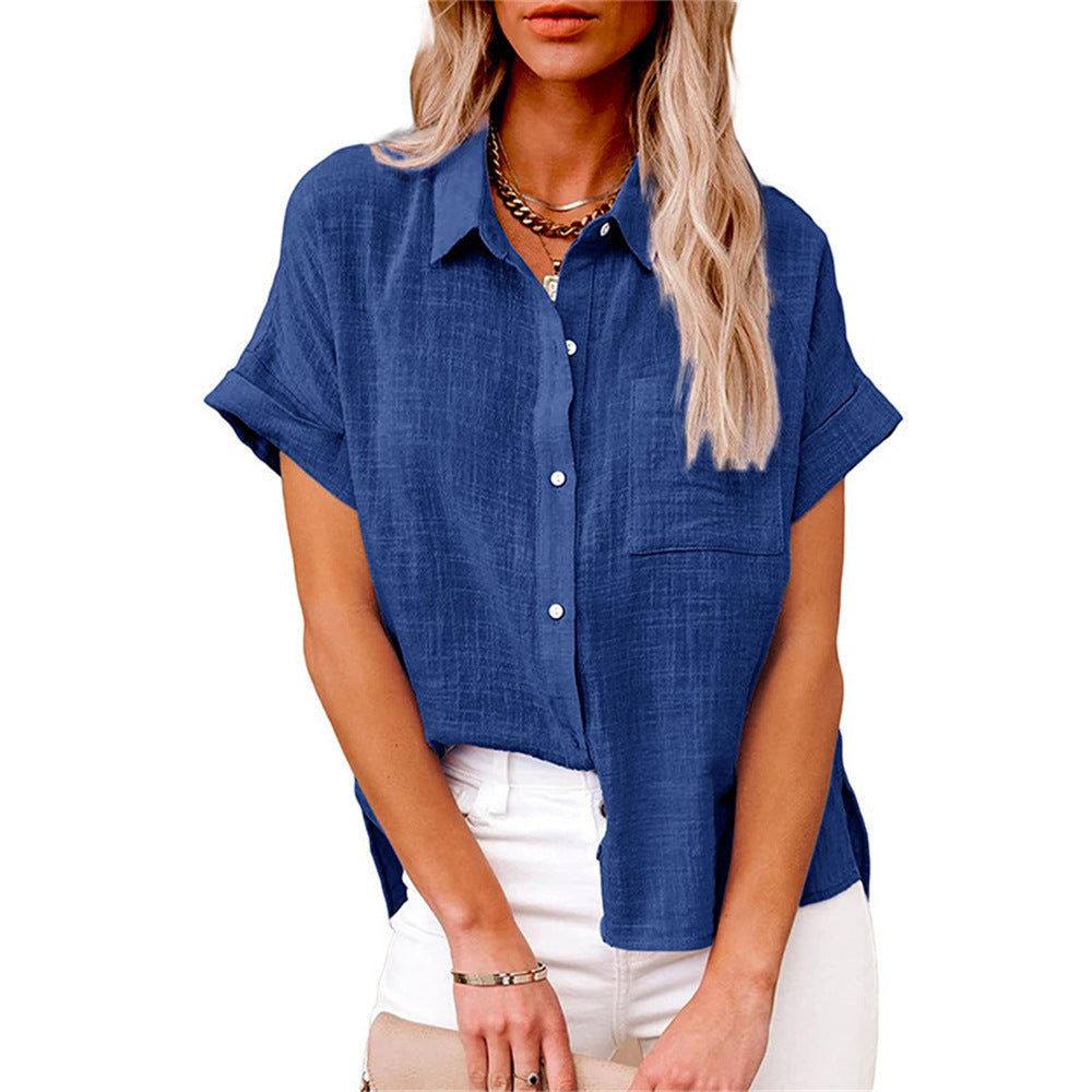 Nicole | Chemise Boutonnée Manches Courtes