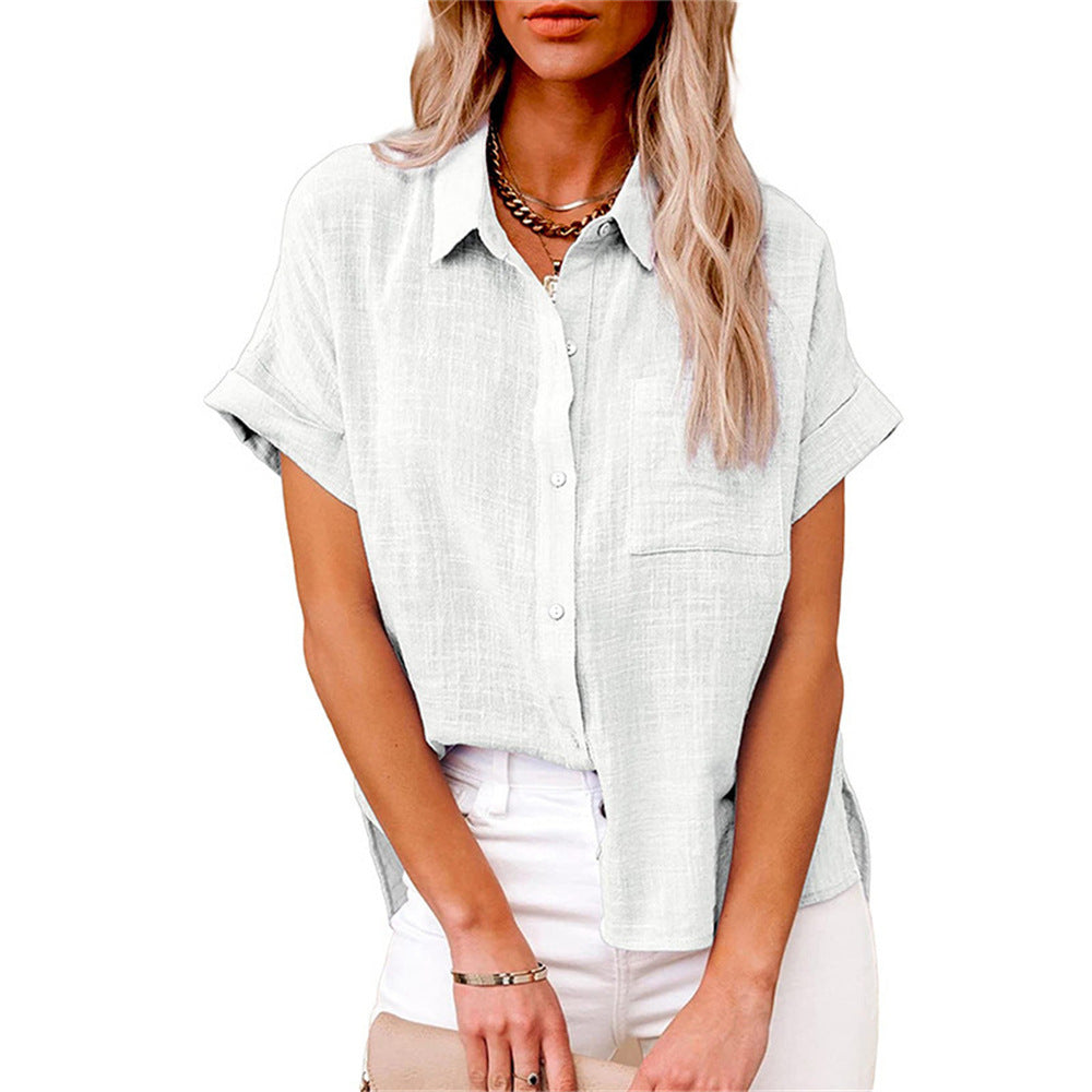 Nicole | Chemise Boutonnée Manches Courtes