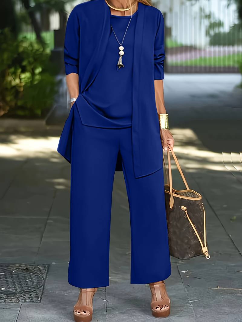 Aurore | Ensemble Trois Pièces Pantalon Large