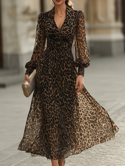 Mila | Robe Longue Imprimé Léopard