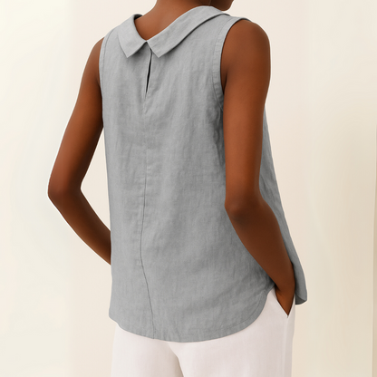 Ines | Top Sans Manches Col Montant