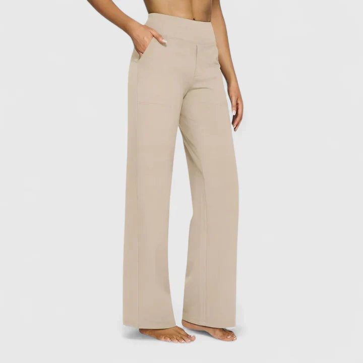 Amélie | Pantalon Droit Taille Élastique pour Quotidien