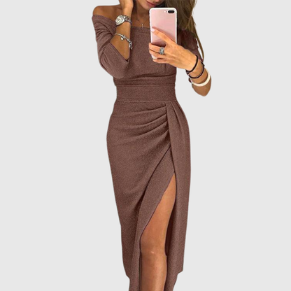 Yolande | Robe Longue Fluide Col Halter