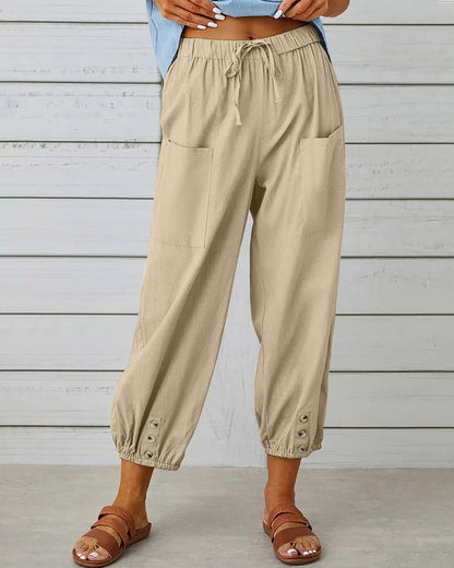 Sterenn | Pantalon Droit Taille Haute