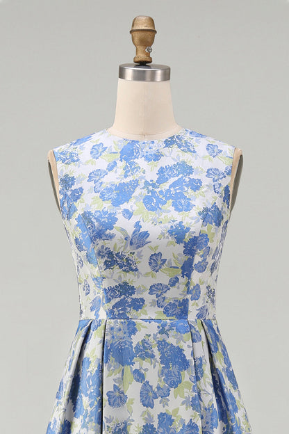 Sylvette | Robe Midi Fleurie Col Rond à Poches