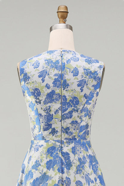 Sylvette | Robe Midi Fleurie Col Rond à Poches