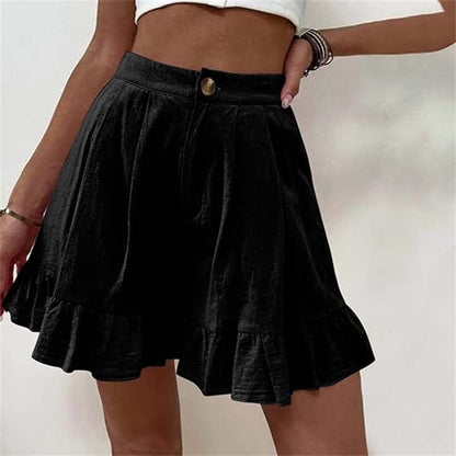 Louane | Short Volant Taille Haute