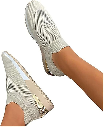 Aldegonde | Baskets Slip-On à Accents Dorés
