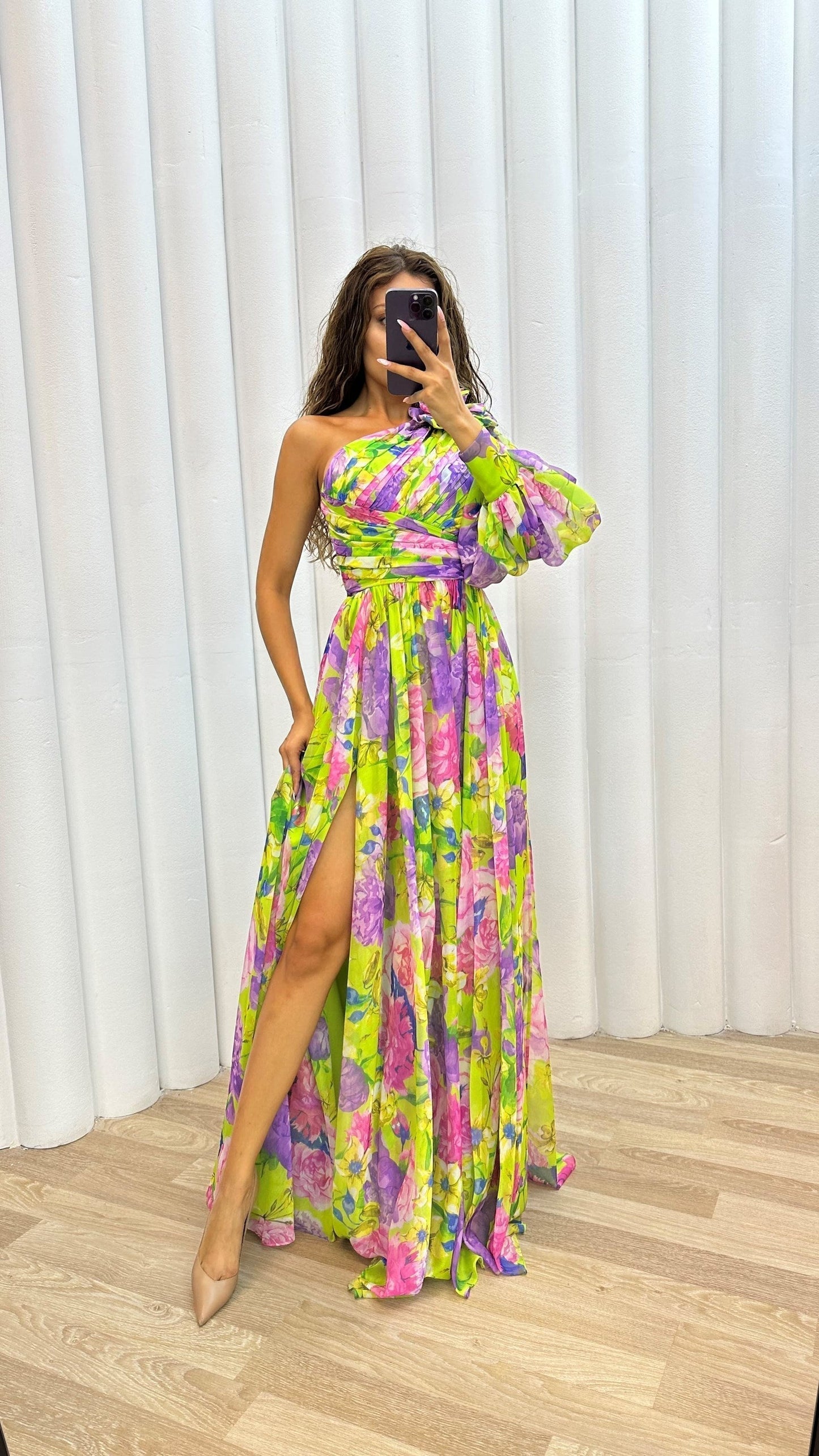 Amélie | Robe Fluide Manches Longues