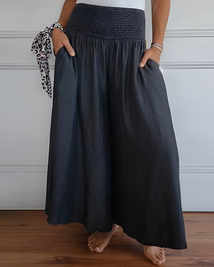 Madeleine | Pantalon Large à Taille Élastique