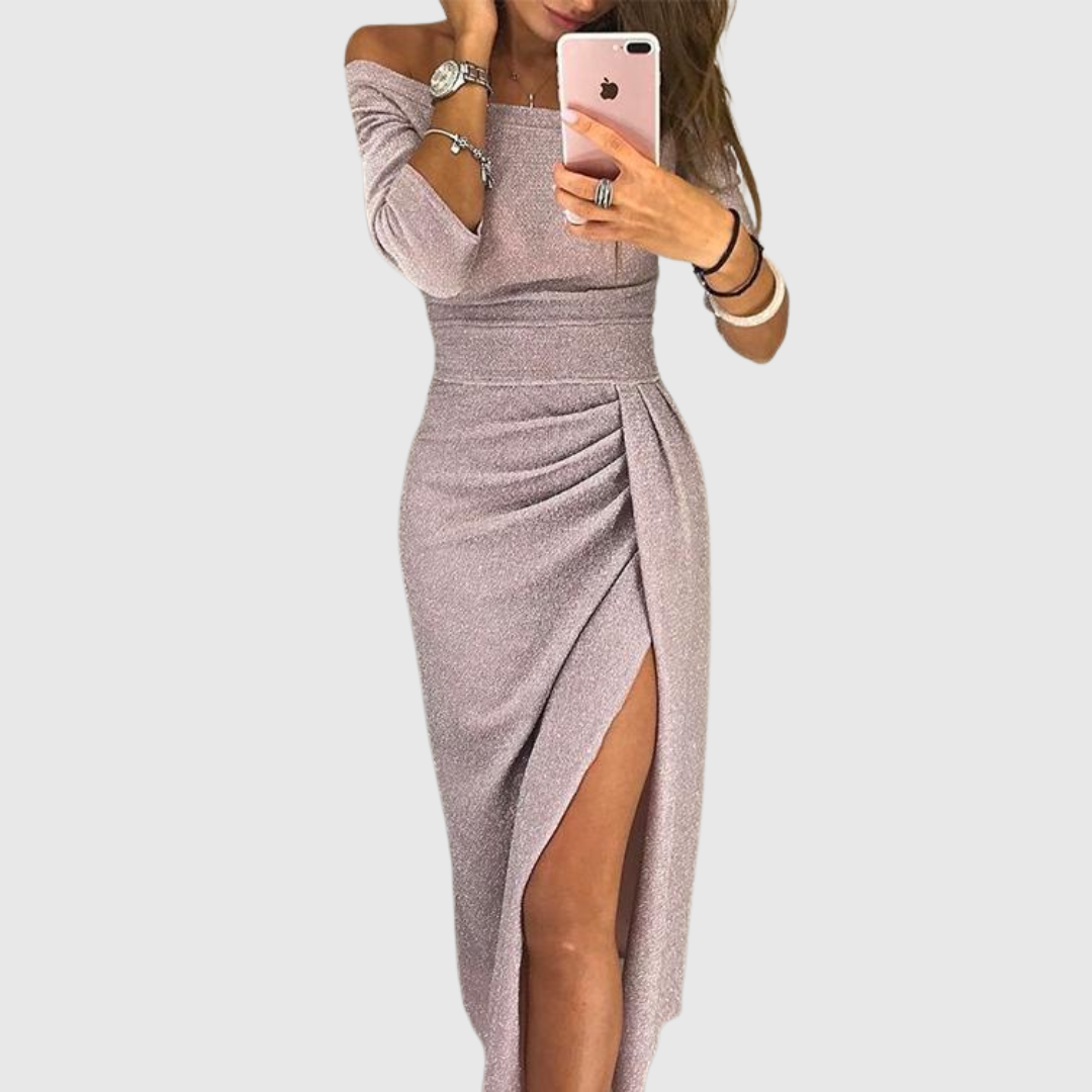 Yolande | Robe Longue Fluide Col Halter