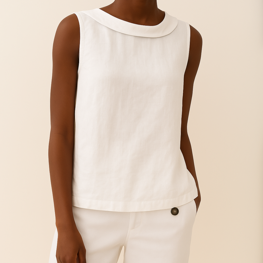 Ines | Top Sans Manches Col Montant