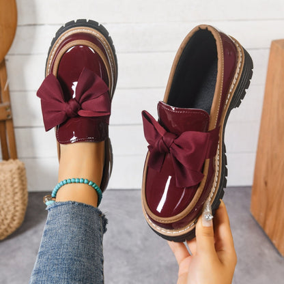 Huguette | Mocassins Vernis à Nœud