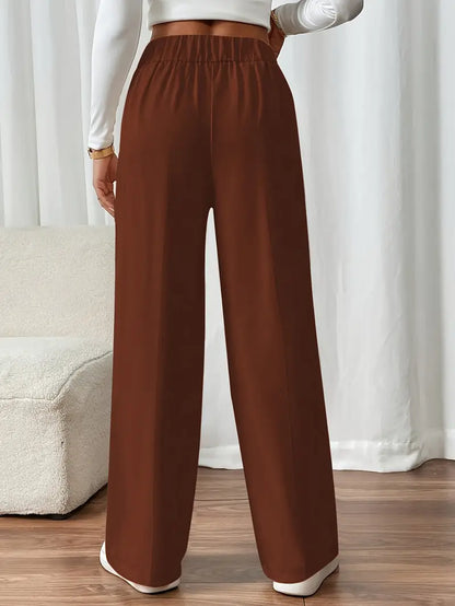Loredane | Pantalon Large Taille Élastique à Poches