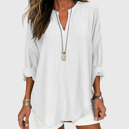Gabrielle | Chemise Fluide Manches Longues pour Vacances