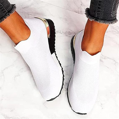Aldegonde | Baskets Slip-On à Accents Dorés