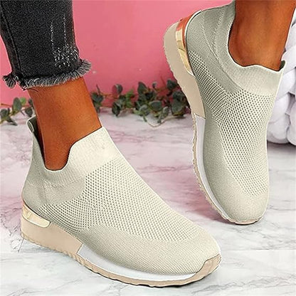 Aldegonde | Baskets Slip-On à Accents Dorés