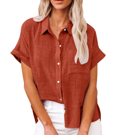 Nicole | Chemise Boutonnée Manches Courtes