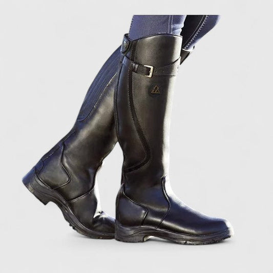 Rivane | Bottines Zippées Effet Cuir Talon Bas