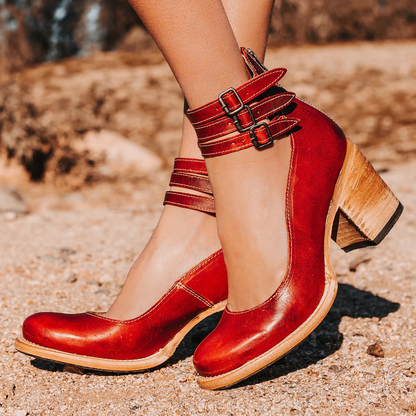 Marguerite | Sandales à Talon Brides Réglables pour Été