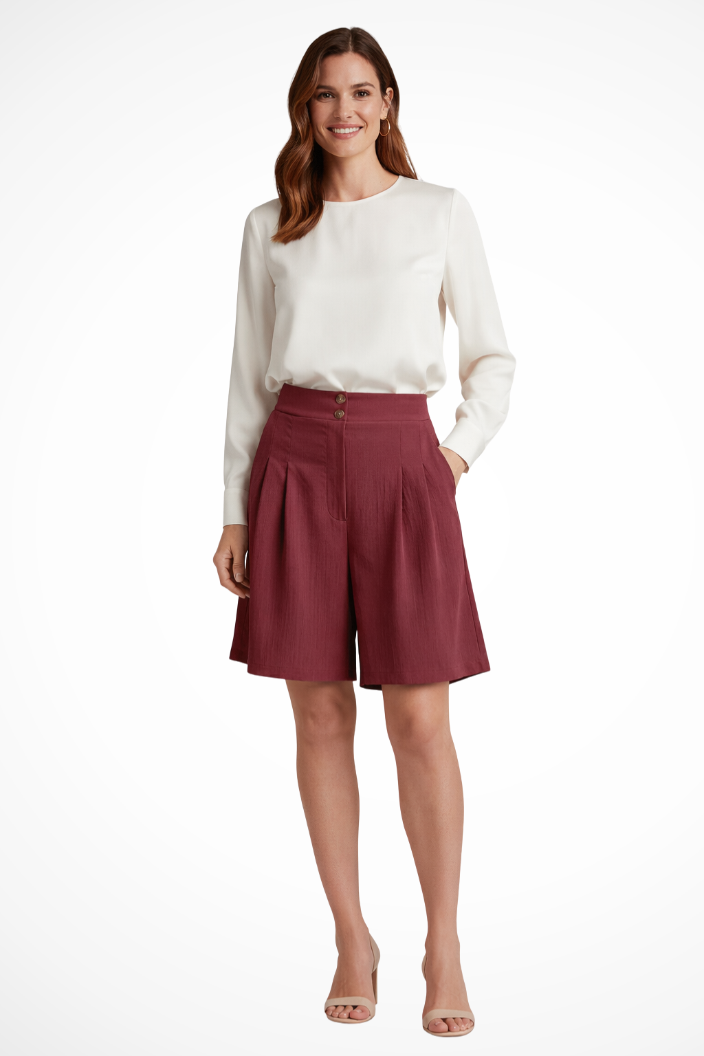 Célia | Bermuda Tailleur Taille Haute