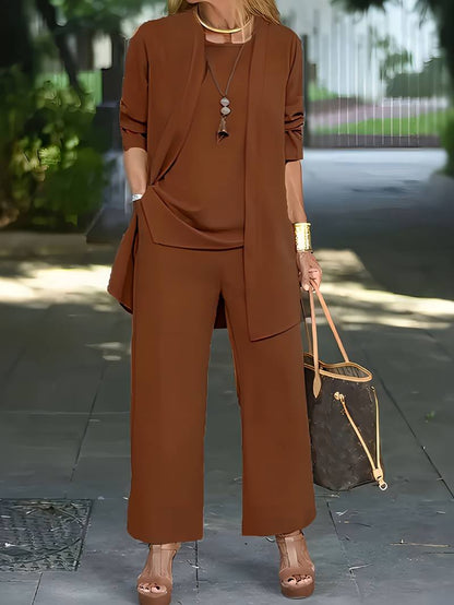 Aurore | Ensemble Trois Pièces Pantalon Large
