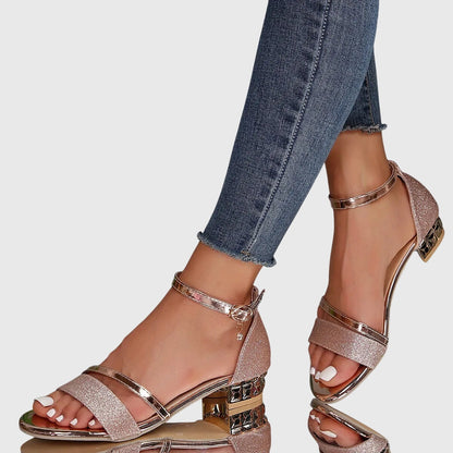 Clarisse | Sandales à Talon Bride Réglable Confort