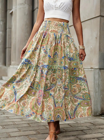 Isabelle | Jupe Maxi en Chiffon à Imprimé Floral