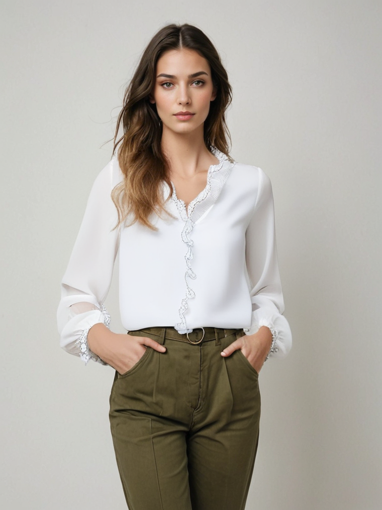 Calanthe | Blouse Manches Longues Coupe Tailleur
