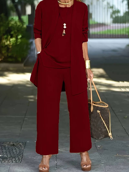 Aurore | Ensemble Trois Pièces Pantalon Large
