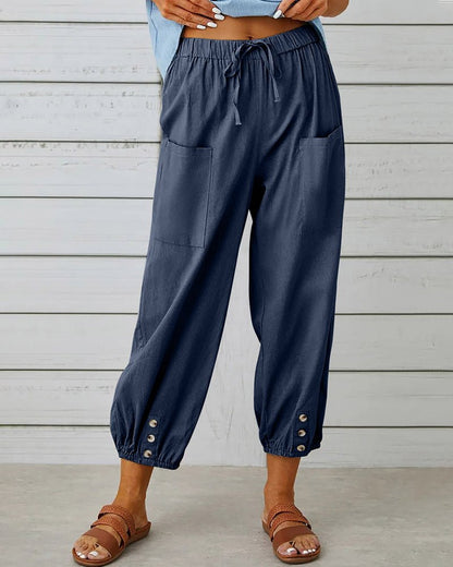 Sterenn | Pantalon Droit Taille Haute