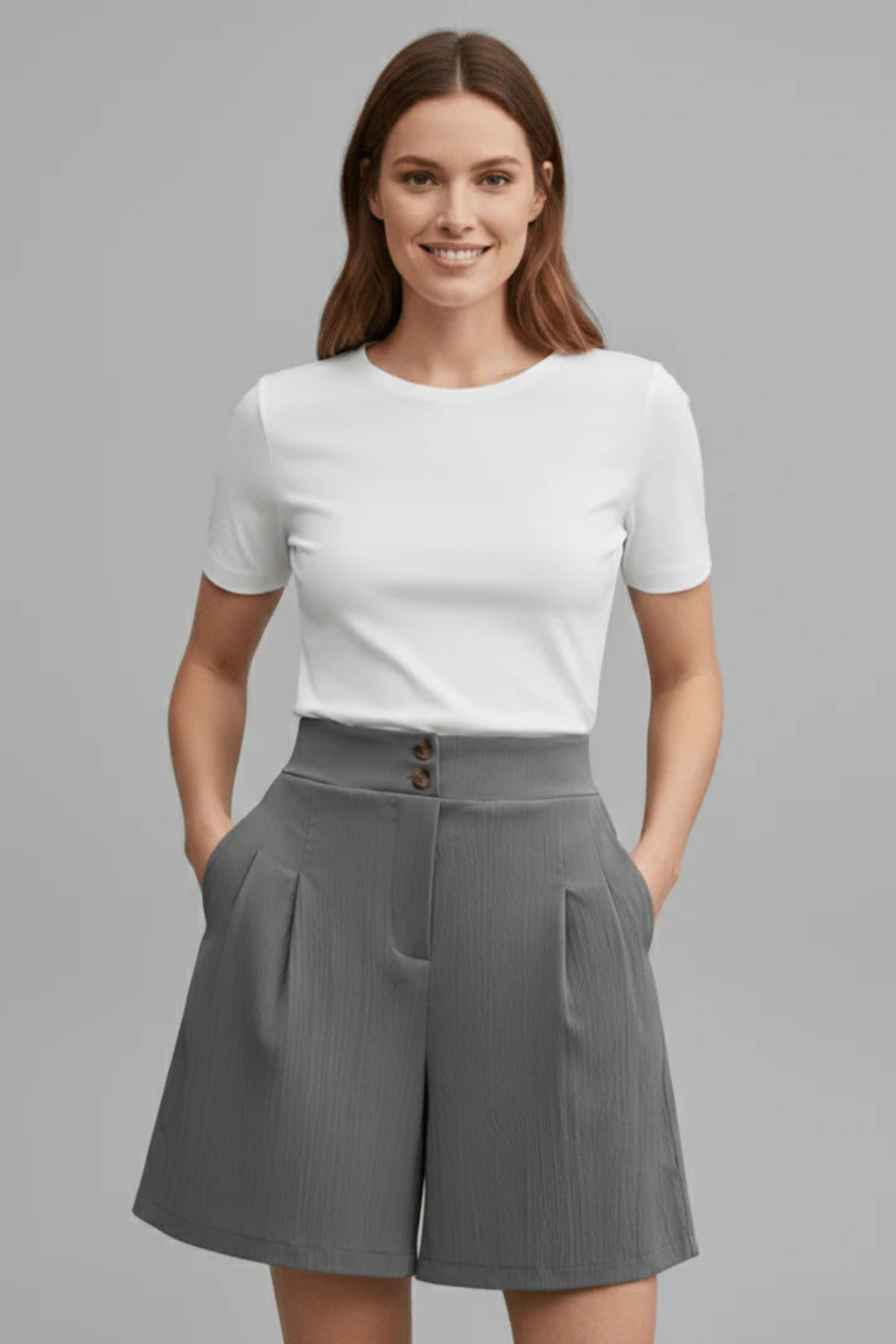 Margot | Short Bermuda Tailleur Boutonné