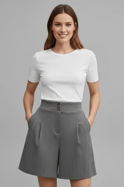 Margot | Short Bermuda Tailleur Boutonné
