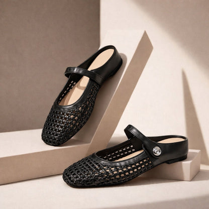 Goldie | Mules Tressées Mary Jane