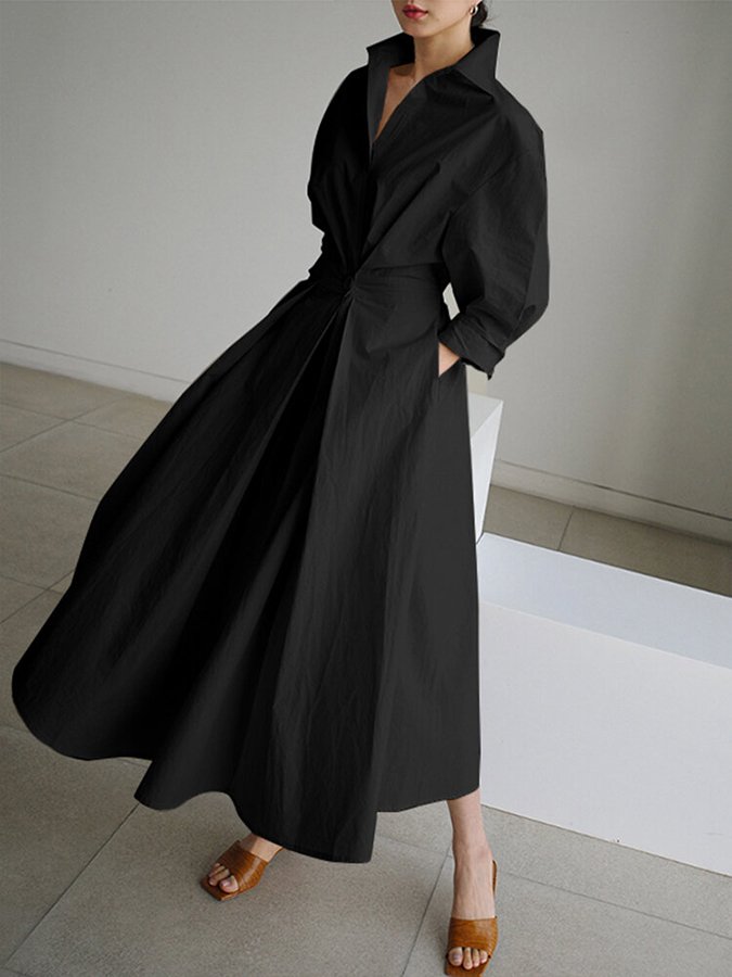Salomé | Robe Longue Fluide à Coupe Flatteuse