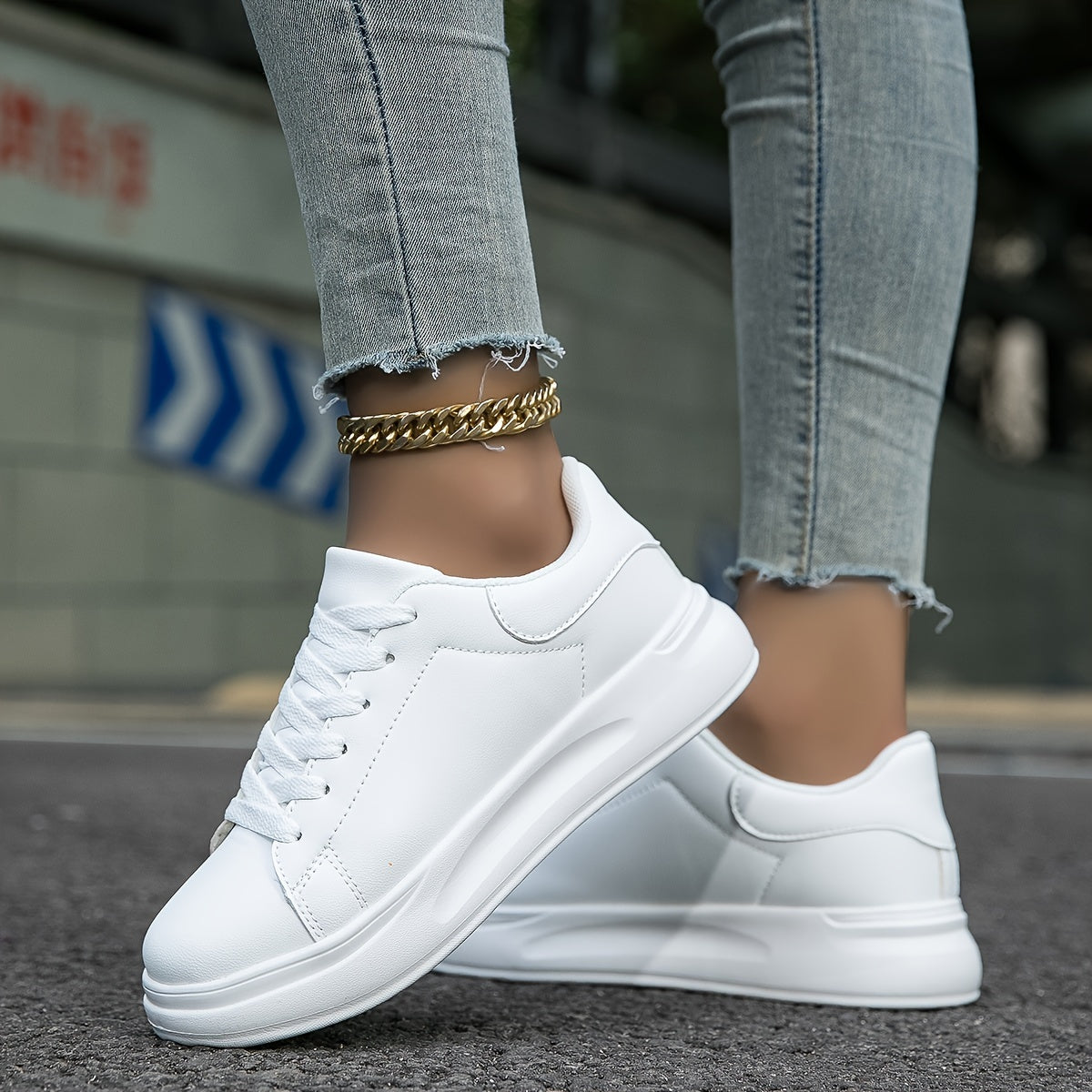 Éliane | Baskets Blanches Décontractées