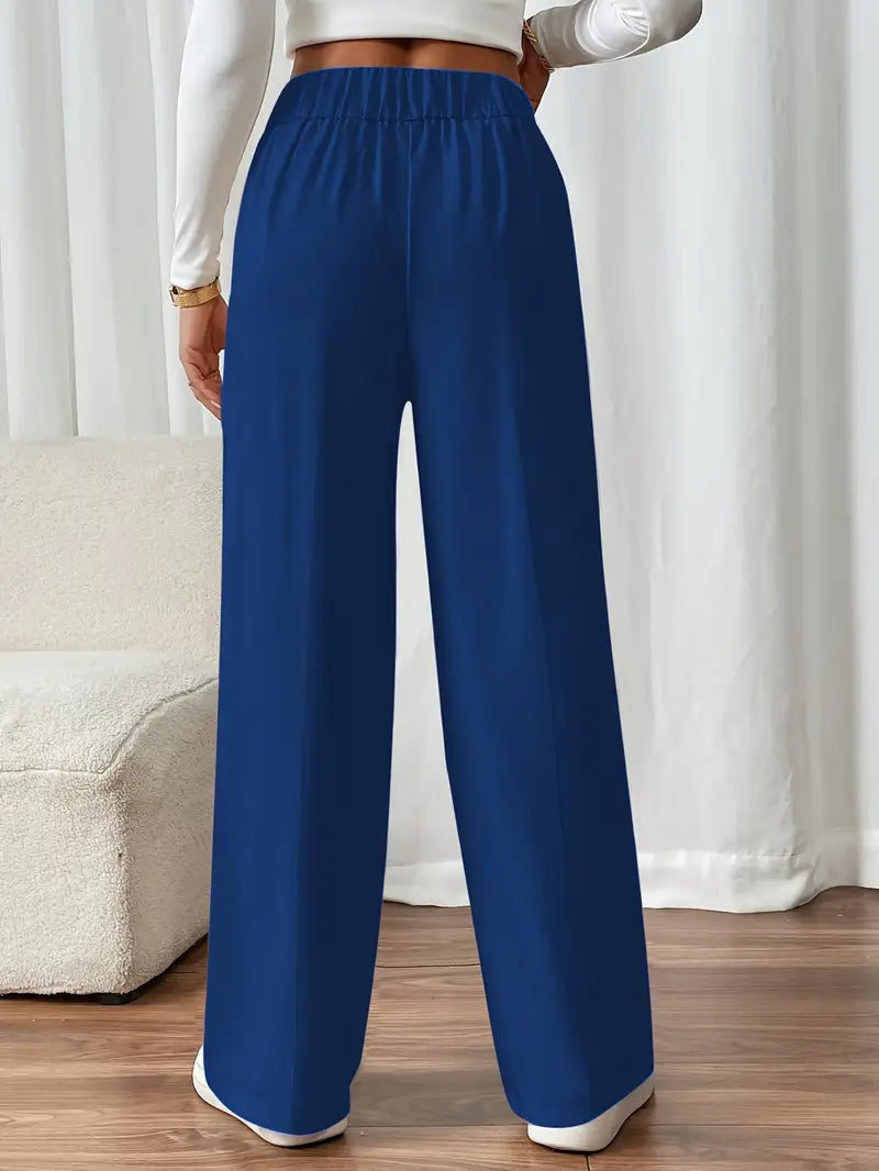 Loredane | Pantalon Large Taille Élastique à Poches