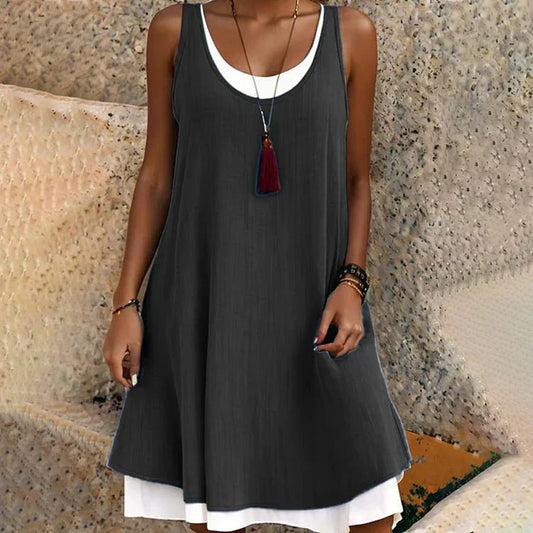 Apolline | Robe Courte Effet Superposé