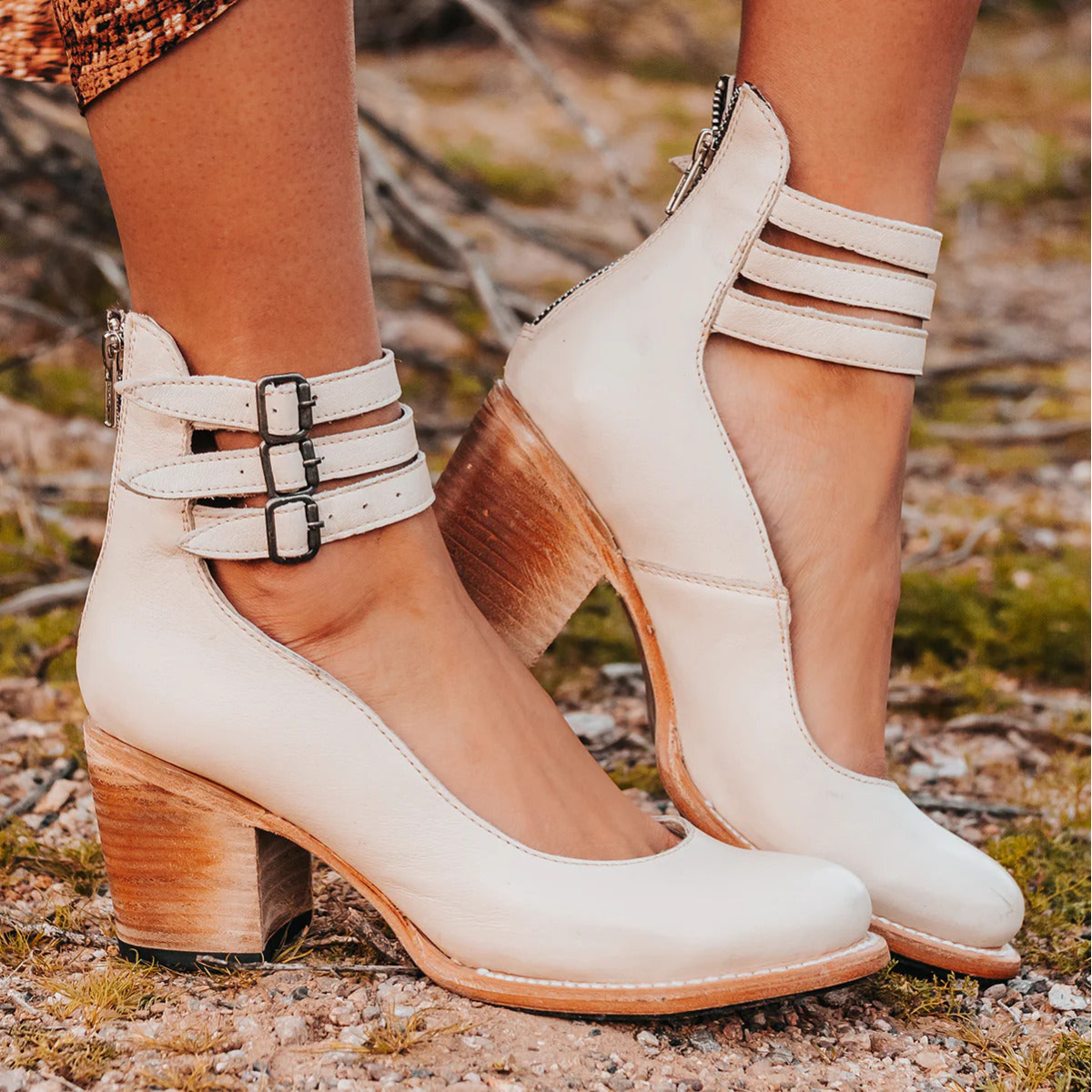 Marguerite | Sandales à Talon Brides Réglables pour Été