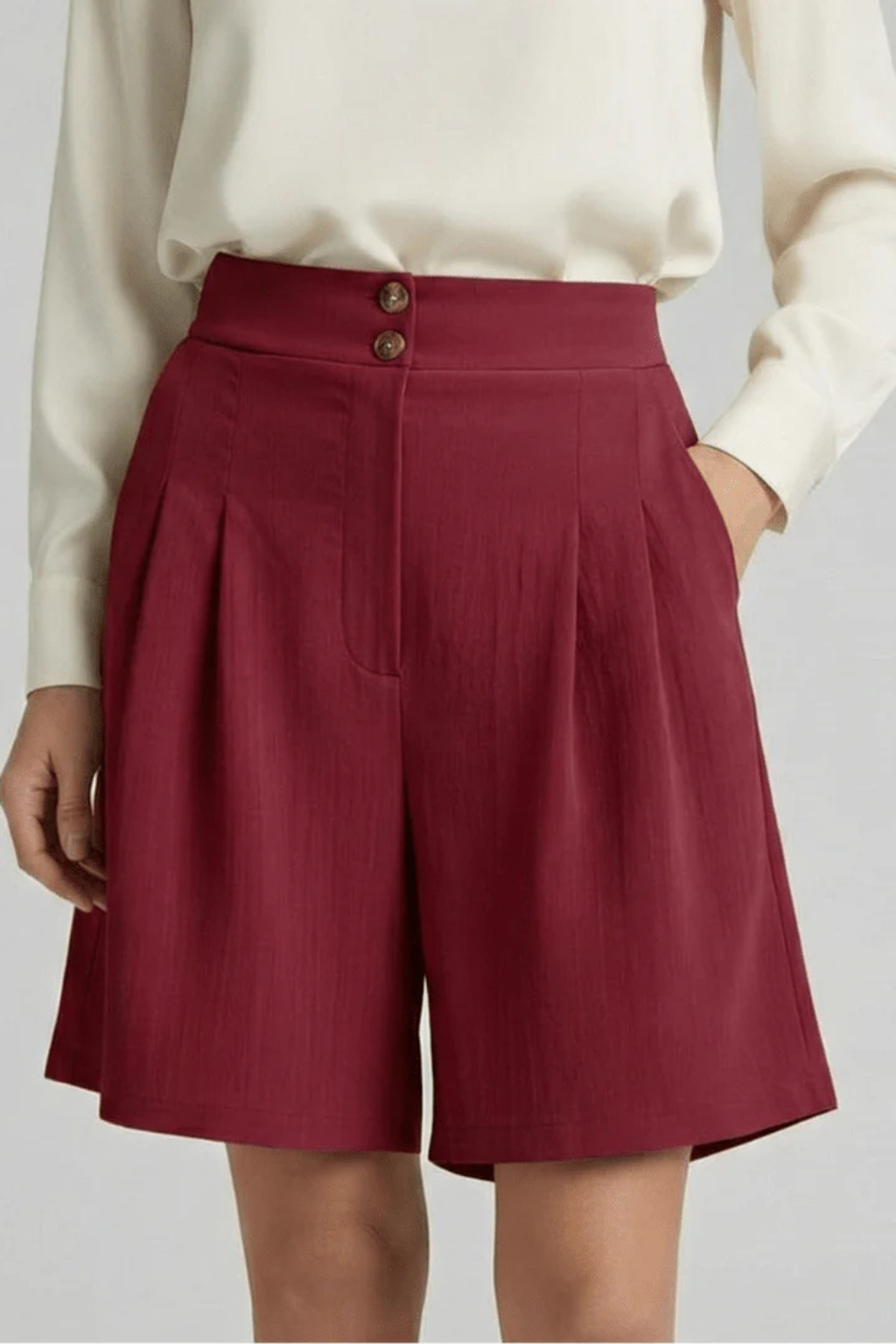 Célia | Bermuda Tailleur Taille Haute