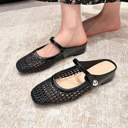 Goldie | Mules Tressées Mary Jane
