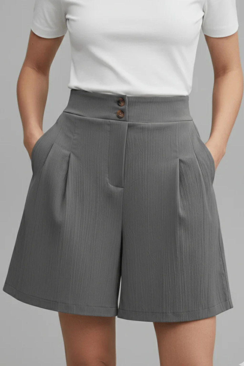Margot | Short Bermuda Tailleur Boutonné