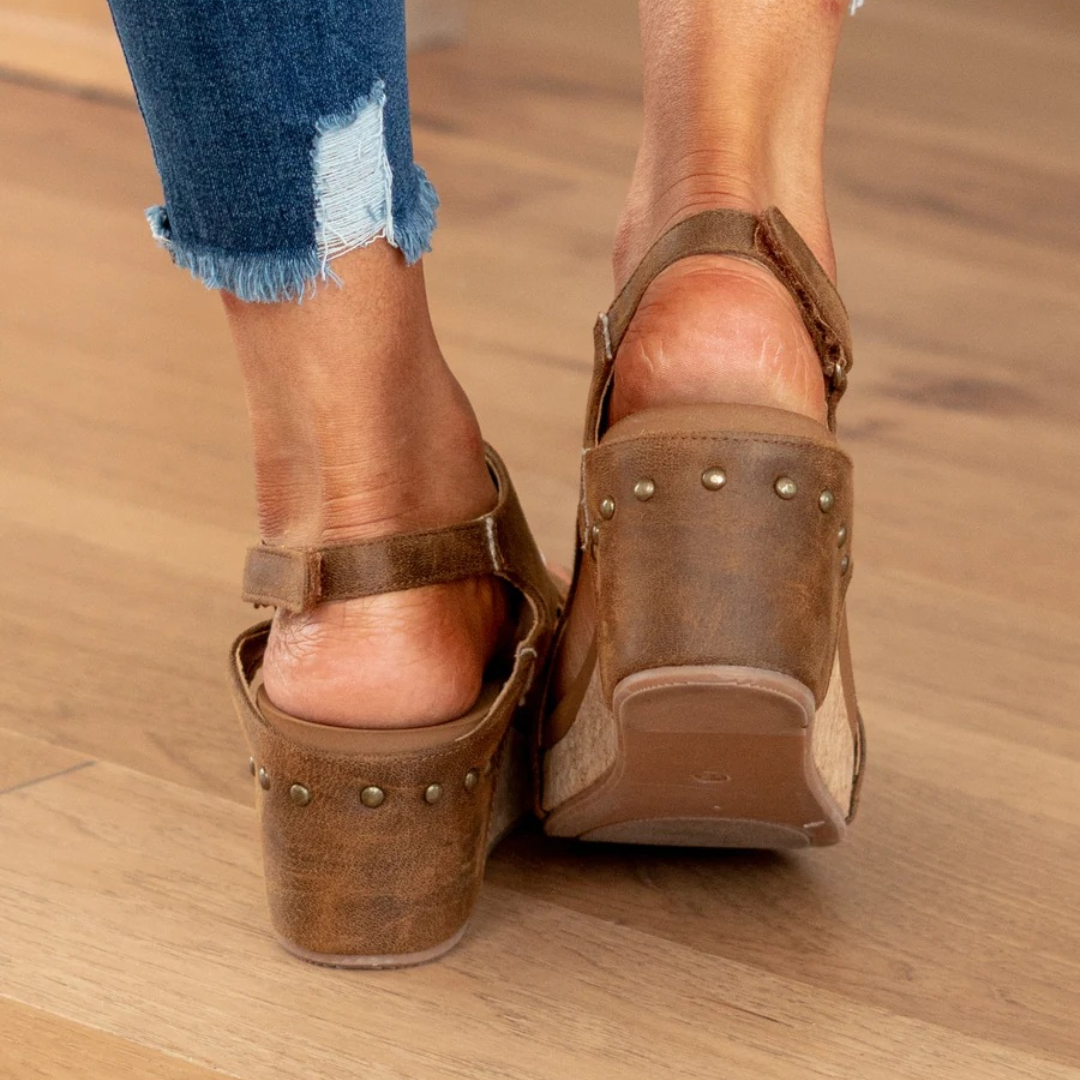 Mirela | Sandales Compensées à Bride Arrière