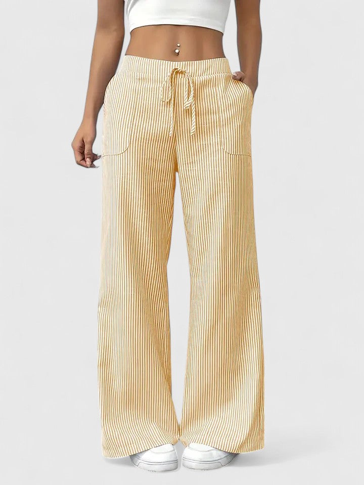 Jennifer | Pantalon Léger d’Été Taille Élastique